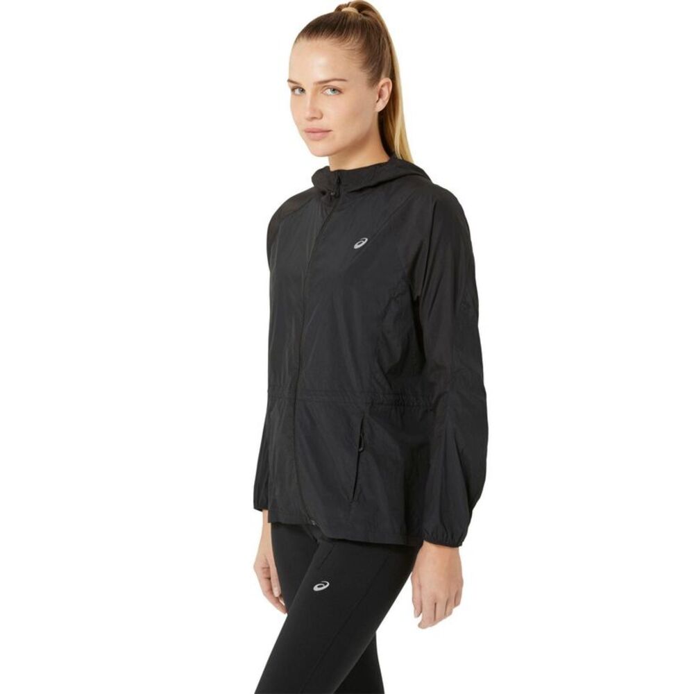 Asics Womens/Ladies Packable Athletic Jacket / Black